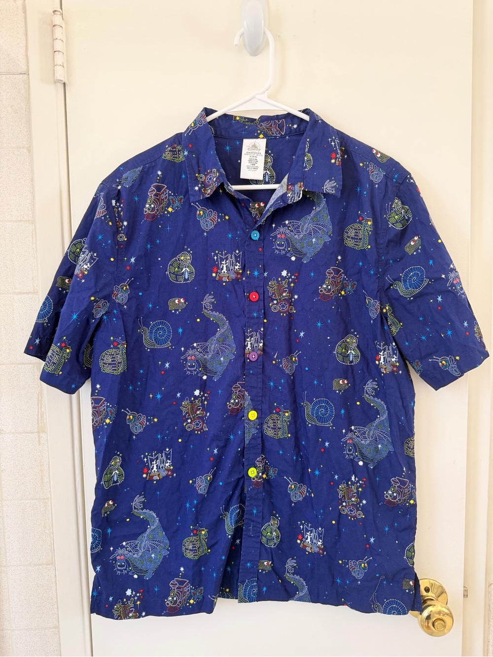 Disney Main Street Electrical Parade Men's Short Sleeve Button-Up Shirt